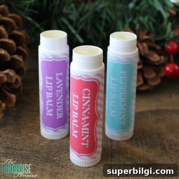 DIY All-Natural Lip Balm Recipe 7 Finished homemade lip balms