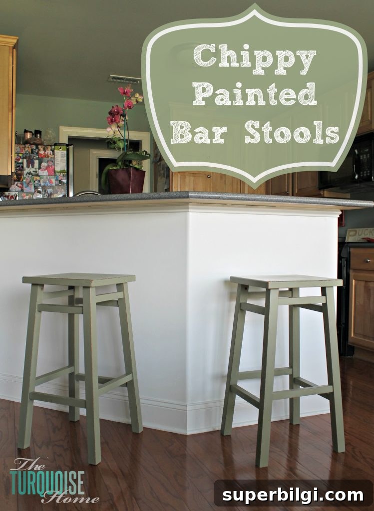 Vintage Chippy Painted Bar Stools 2 img 822 1