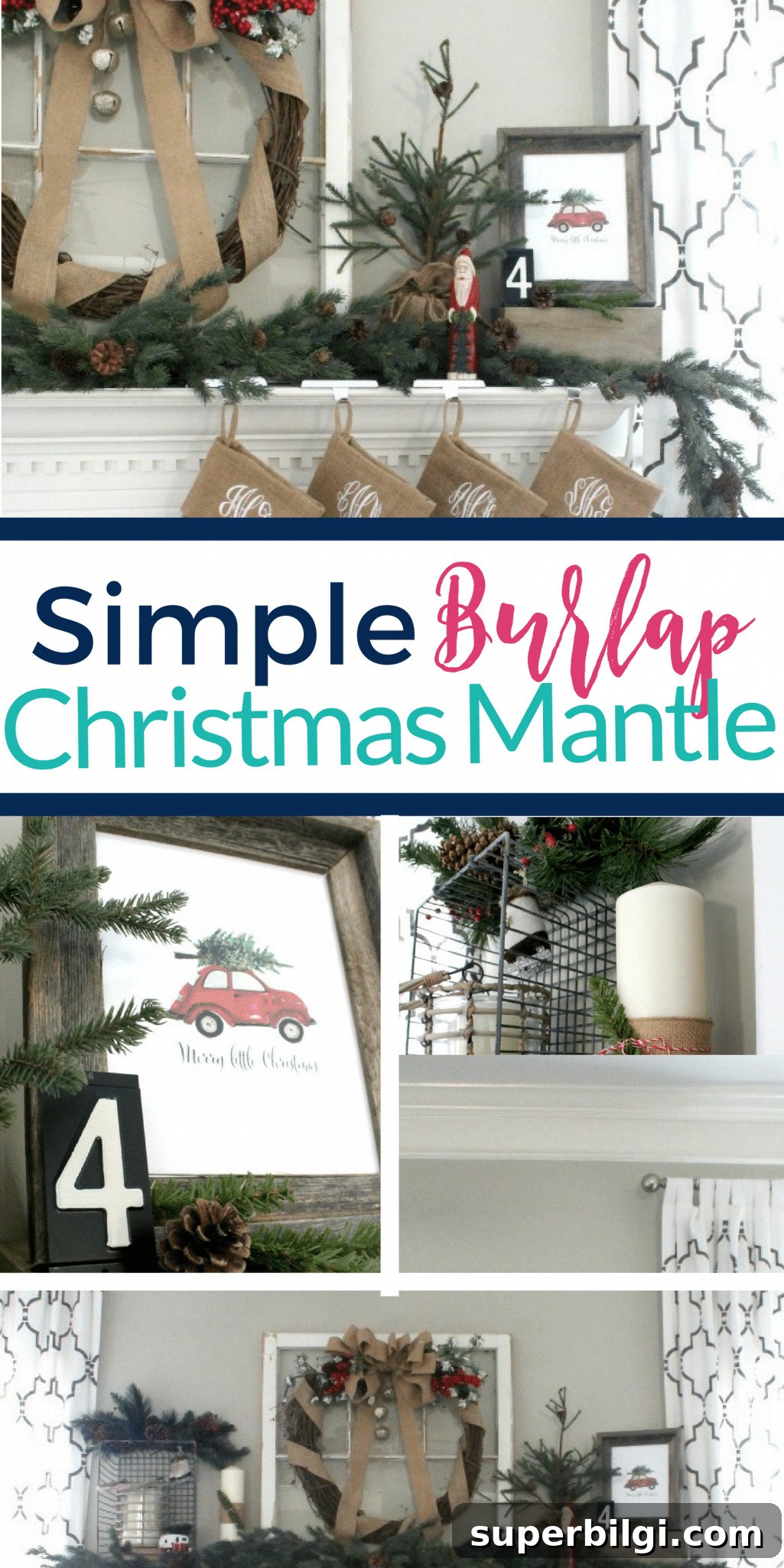 DIY Burlap Christmas Mantel and Our Baby Story 11 img 8255 14