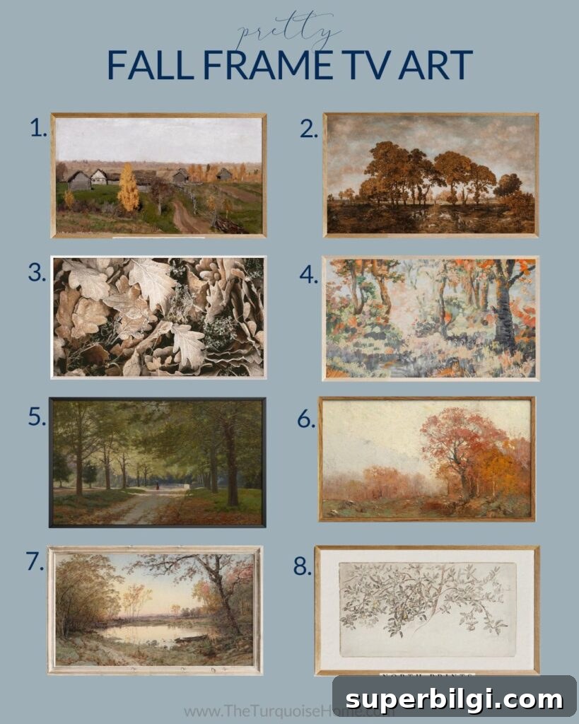 Fall Decorating Ideas for Home & Porch 2022 3 Fall Frame TV Art