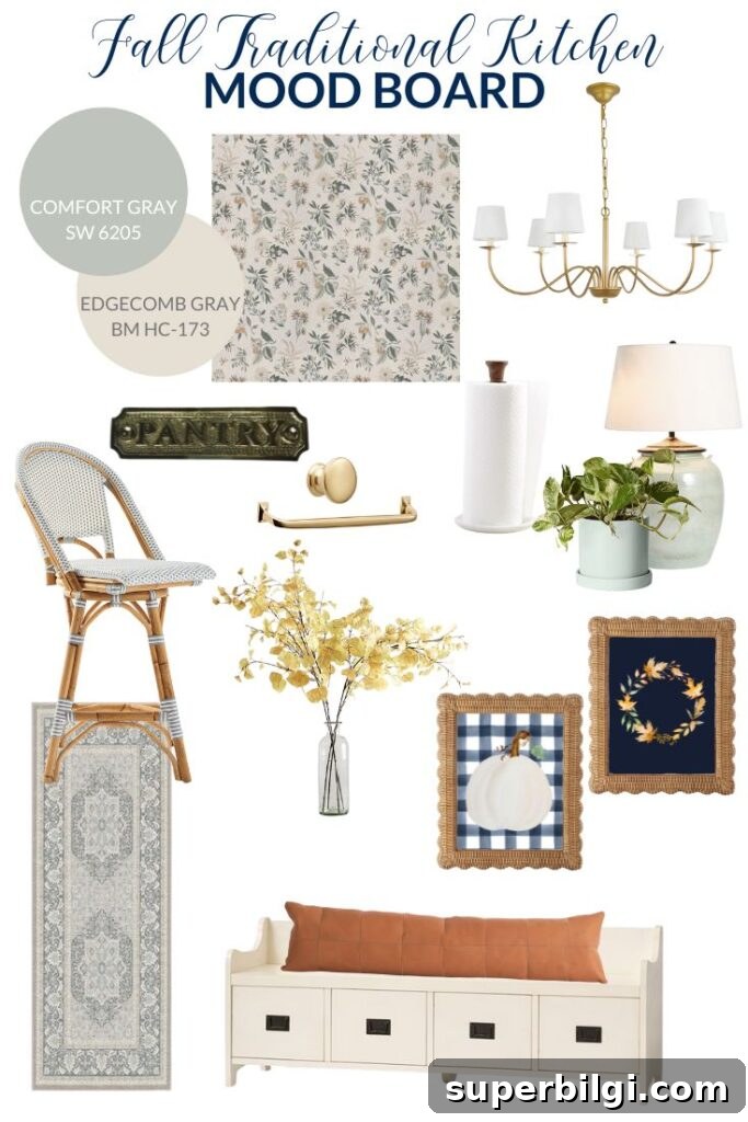 Fall Decorating Ideas for Home & Porch 2022 5 Fall Kitchen Mood Board
