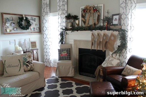Christmas Living Room Decor Ideas to Transform Your Space 13 Simple Winter and Christmas Decor in the Living Room | TheTurquoiseHome.com