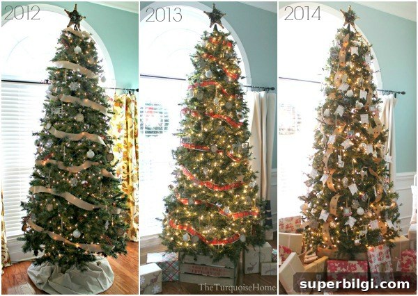 Three Years of Christmas Trees | Rustic Glam and Plaid Christmas Trees | TheTurquoiseHome.com
