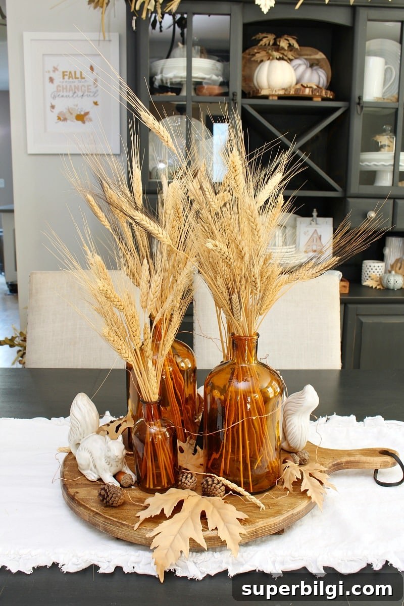 Stylish Fall Centerpiece Ideas for a Warm, Inviting Home 12 fall centerpiece with jars