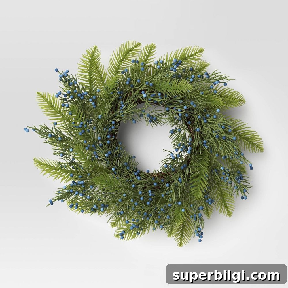 Creative Ways to Hang Wreaths on Kitchen Cabinets 6 Mini Pine and Juniper Berry Wreath