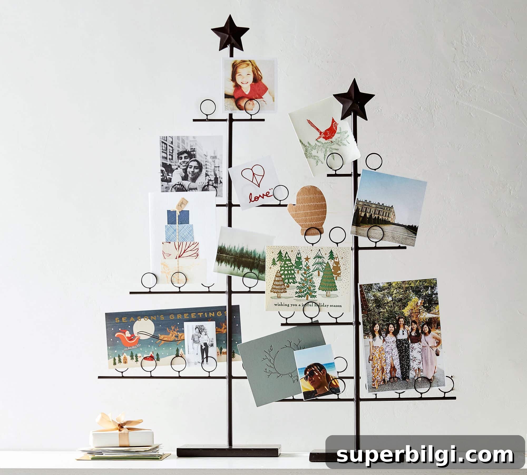 christmas tree card holder