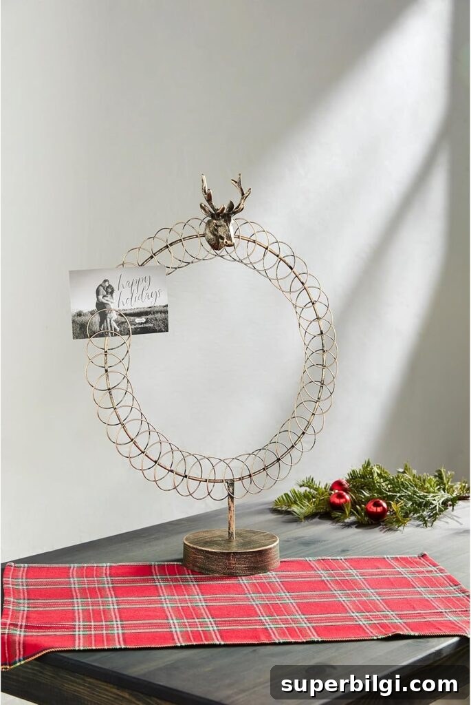 deer greeting card holder