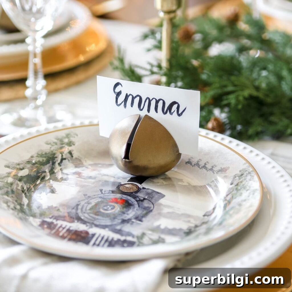 7 Creative Ways to Decorate with Christmas Bells 12 bell place card holder