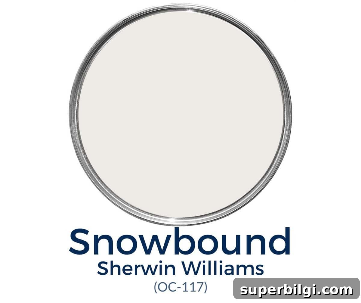 Sherwin-Williams Snowbound Paint Color: Undertones and Uses 3 Sherwin Williams Snowbound paint color