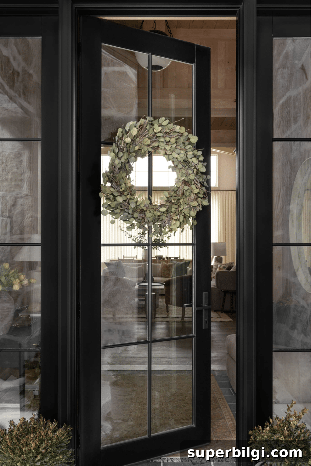 How to Choose the Right Entryway Rug in 2026 5 front black door with entryway rug.