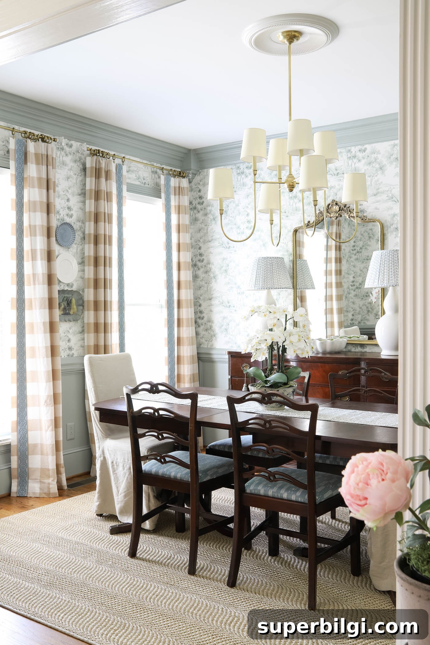 Blue and Green Dining Room