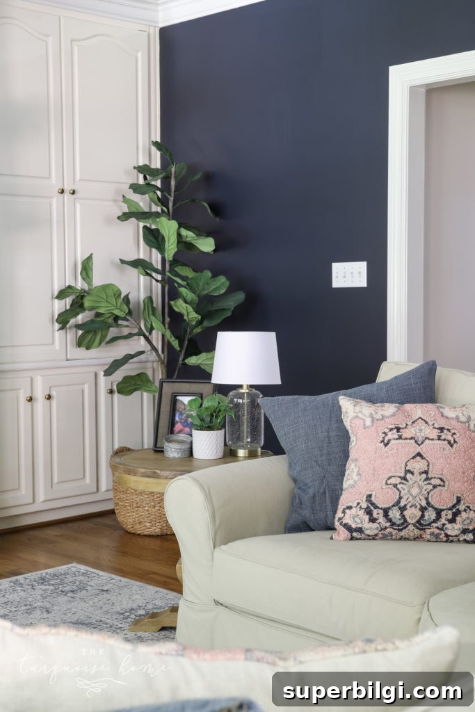 Hale Navy Living Room Walls