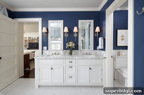 Van Deusen Blue and white bathroom
