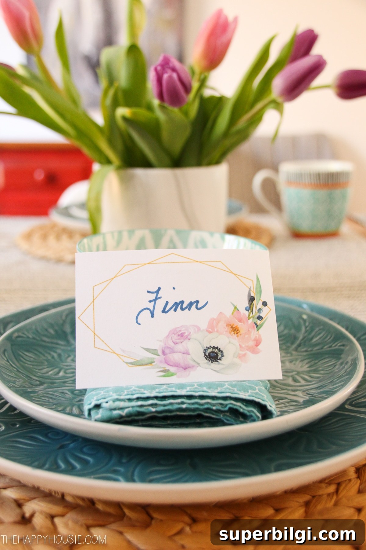 Fresh Spring Table Decor Ideas for Seasonal Entertaining 11 Boho Chic Spring Name Cards