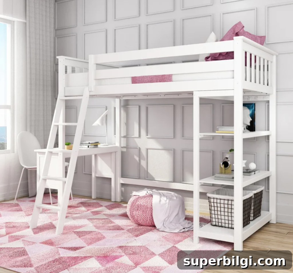 Space-Saving Loft Bed Ideas for Small Rooms 13 loft bed idea for small room that includes storage space and work space