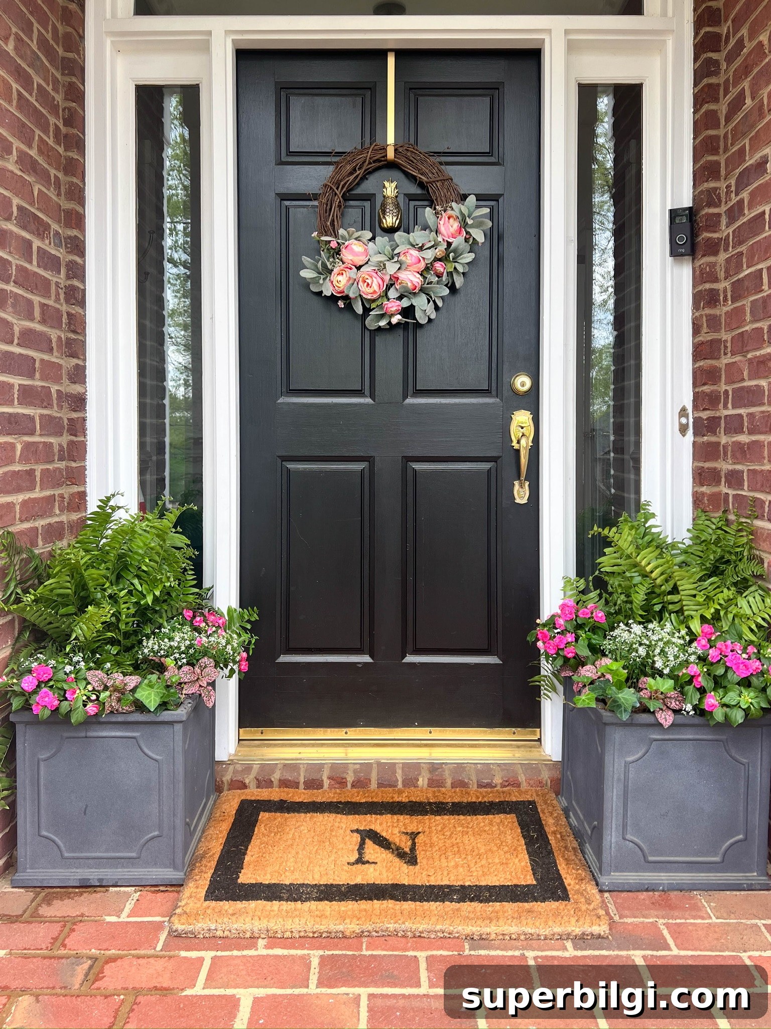 How to Plant Flowers in Pots, Planters and Containers 12 Planters with spring flowers on small front porch