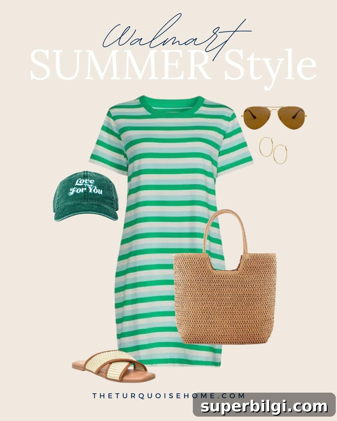 Cute Summer Dresses for Women: Trendy Outfit Ideas 3 Striped summer dress fashion from Walmart