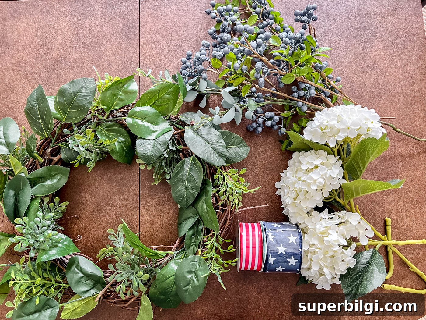 DIY Patriotic Wreath for Fourth of July & Memorial Day 4 supplies for patriotic wreath