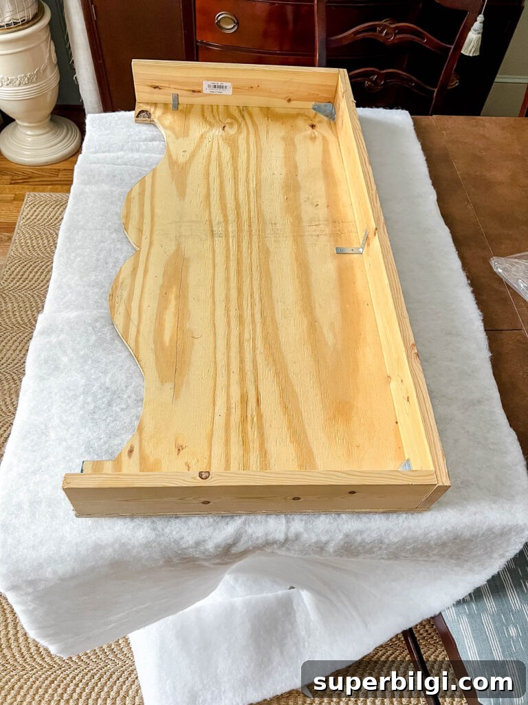 How to Make a Fabric Covered Cornice Board for Windows 12 Cut filler to wrap cornice board