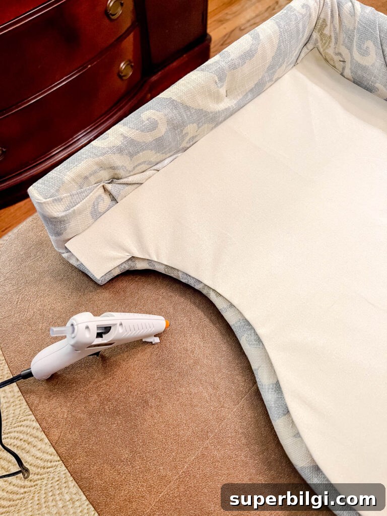 How to Make a Fabric Covered Cornice Board for Windows 15 backing liner for cornice board