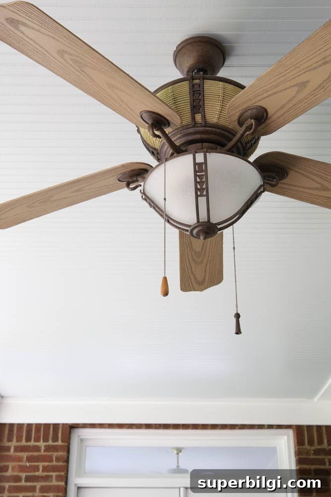 Beadboard Home Upgrades: Design Ideas, Costs and Installation 5 Beadboard ceiling on a back porch