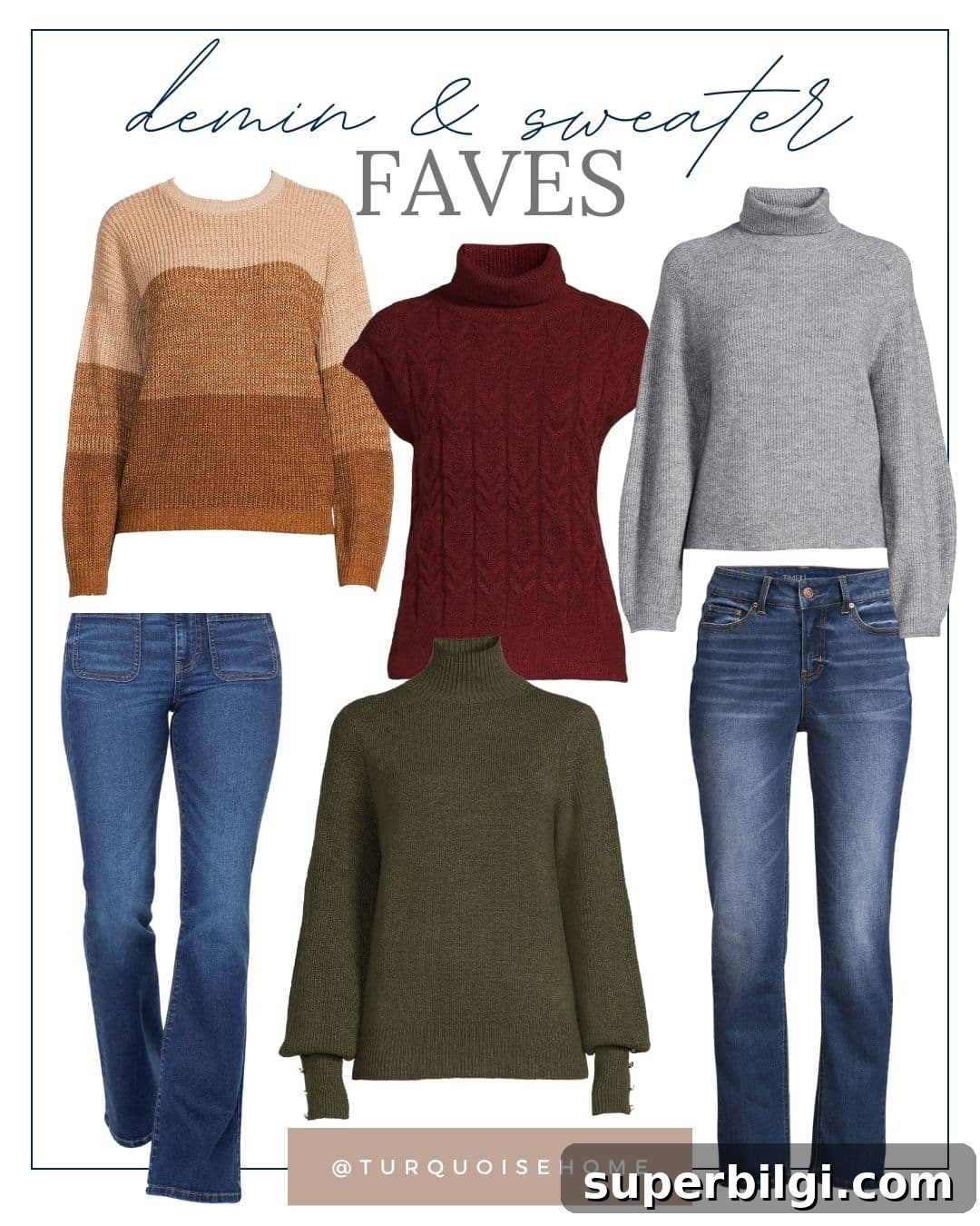 Fall Sweaters and Jeans: Cozy Classic Outfit Ideas 2 denim and sweater favorites