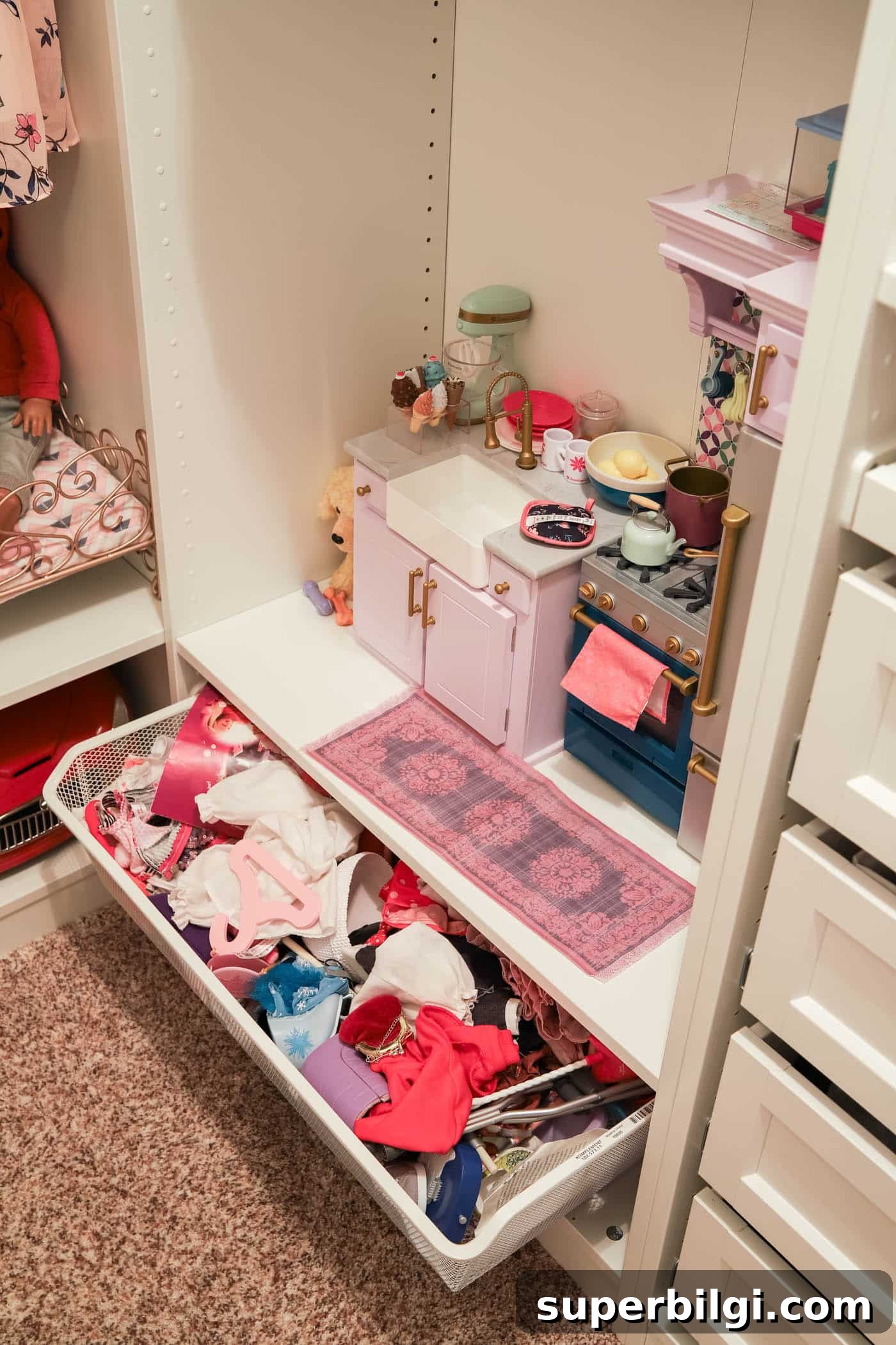 How to Maximize Closet Space Using the IKEA PAX System 10 KOMPLEMENT mesh pull-out basket