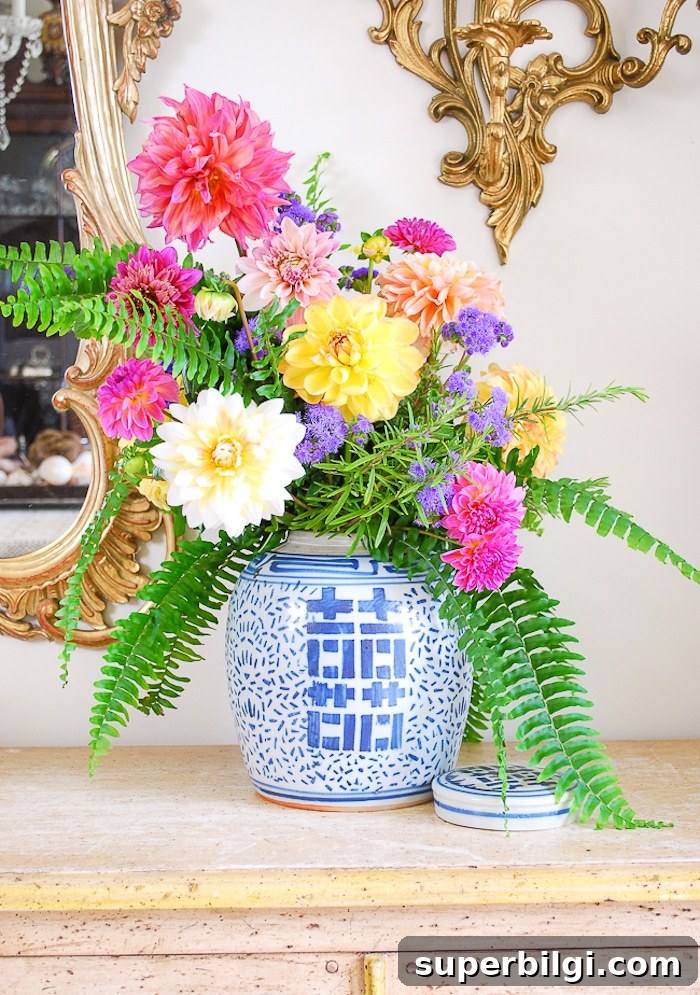 How to Style Ginger Jars for Elegant Home Decor 7 ginger jar vase with vibrant flowers