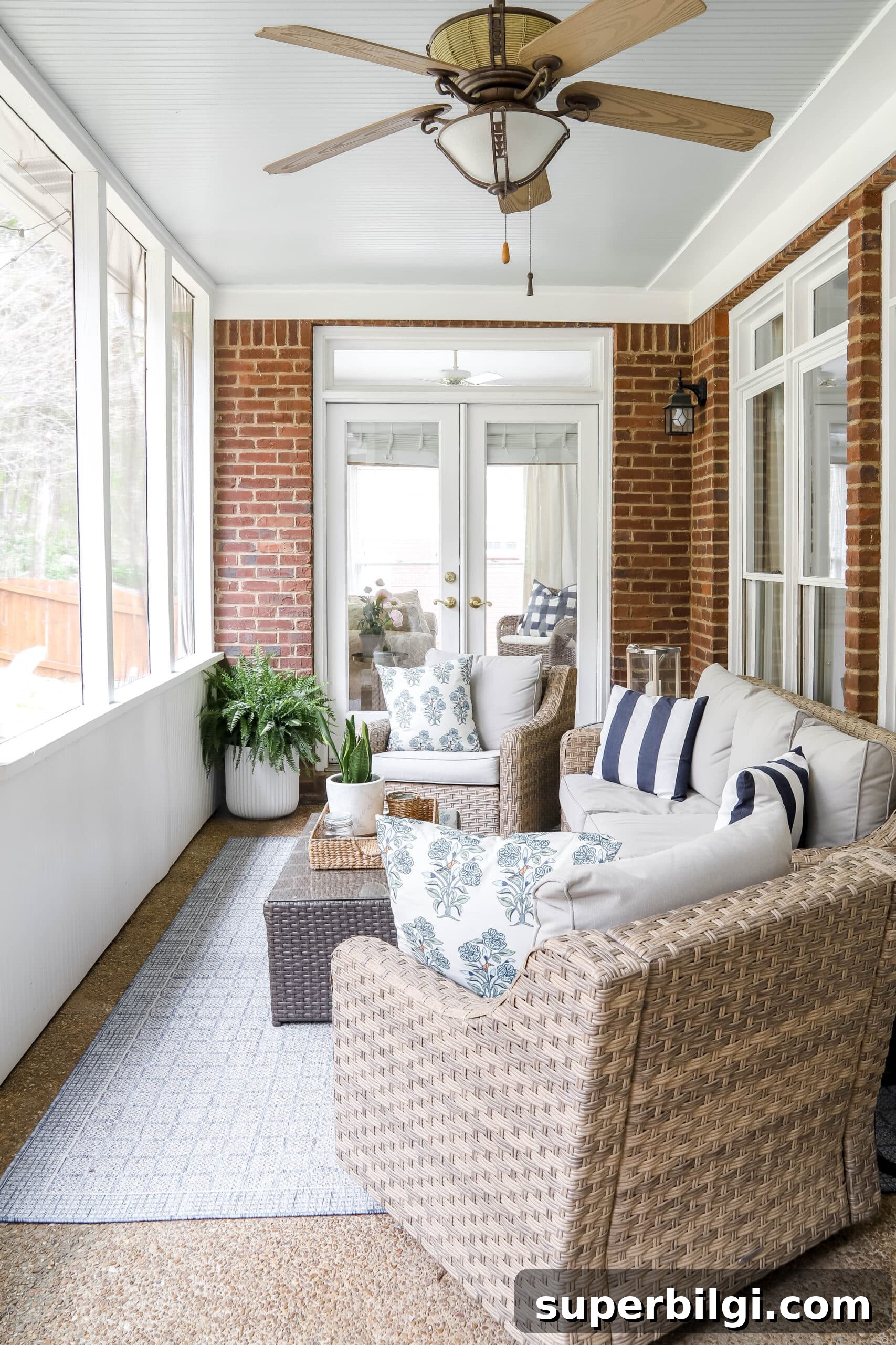Affordable Wicker Patio Furniture: Stylish Outdoor Sets 2 granny chic coastal screened-in back porch