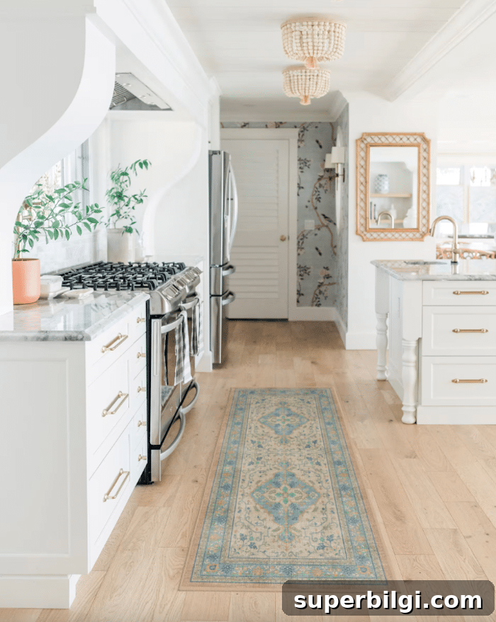 10 Stylish Washable Kitchen Runner Rugs You'll Love 7 Ruggable Tallulah Blue & Ivory Rug