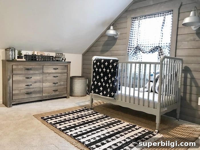 20 Nursery Paint Colors and Accent Wall Ideas for Baby Rooms 23 Finished Attic Nursery With Slatted Wood Feature Wall
