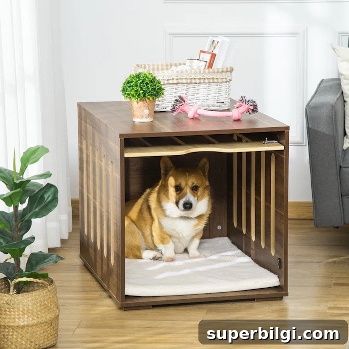 10+ Stylish Dog Crate Furniture Ideas for Modern Homes 10 Monique Furniture Style Dog Crate End Table