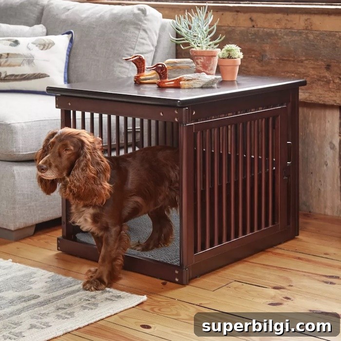 10+ Stylish Dog Crate Furniture Ideas for Modern Homes 12 Orvis Wooden End-Table Crate