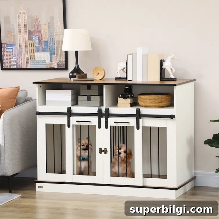 10+ Stylish Dog Crate Furniture Ideas for Modern Homes 13 Bullwell Dog Crate Furniture for Large Dogs or Double Dog Kennel