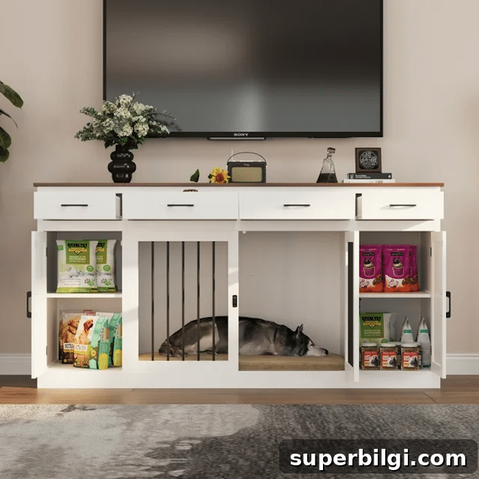10+ Stylish Dog Crate Furniture Ideas for Modern Homes 15 Large Wooden Dog Crate Kennel Furniture
