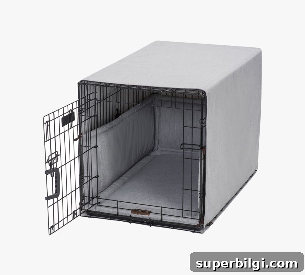 10+ Stylish Dog Crate Furniture Ideas for Modern Homes 8 Jax & Bone's Crate Cover Set in bone color