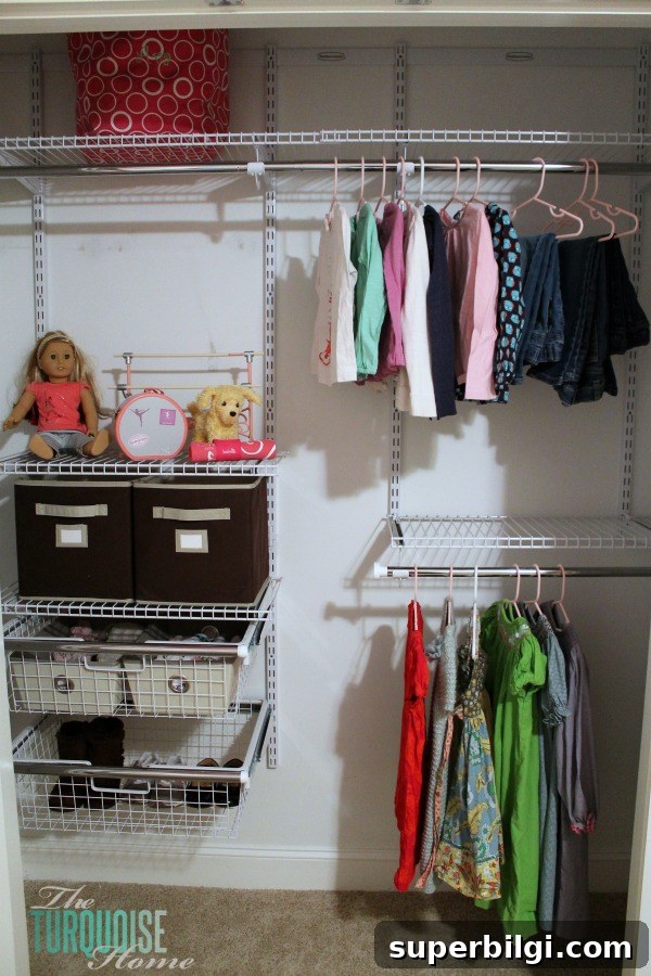 Miss A's Closet System: Stylish Closet Organization Ideas 10 Organizing: Miss A's New Closet System | TheTurquoiseHome.com