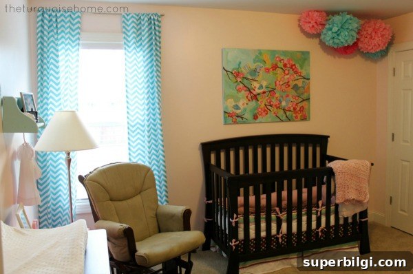 Miss A's Closet System: Stylish Closet Organization Ideas 3 Miss A's Pink and Turquoise Nursery | TheTurquoiseHome.com
