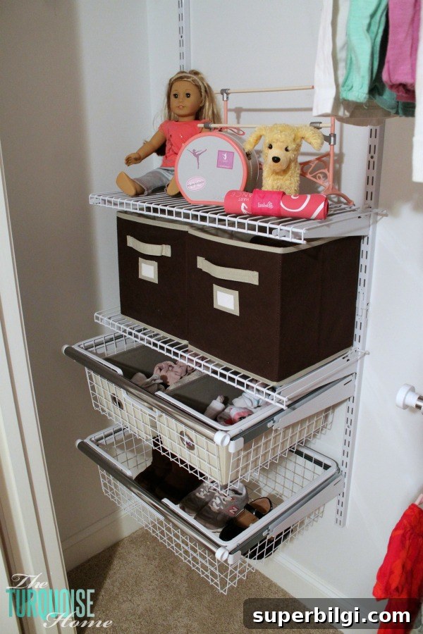 Miss A's Closet System: Stylish Closet Organization Ideas 9 Organizing: Miss A's New Closet System | TheTurquoiseHome.com