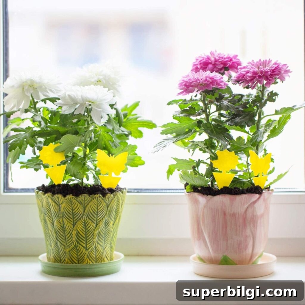 How to Get Rid of Fungus Gnats in Houseplants 8 yellow sticky traps for house plants