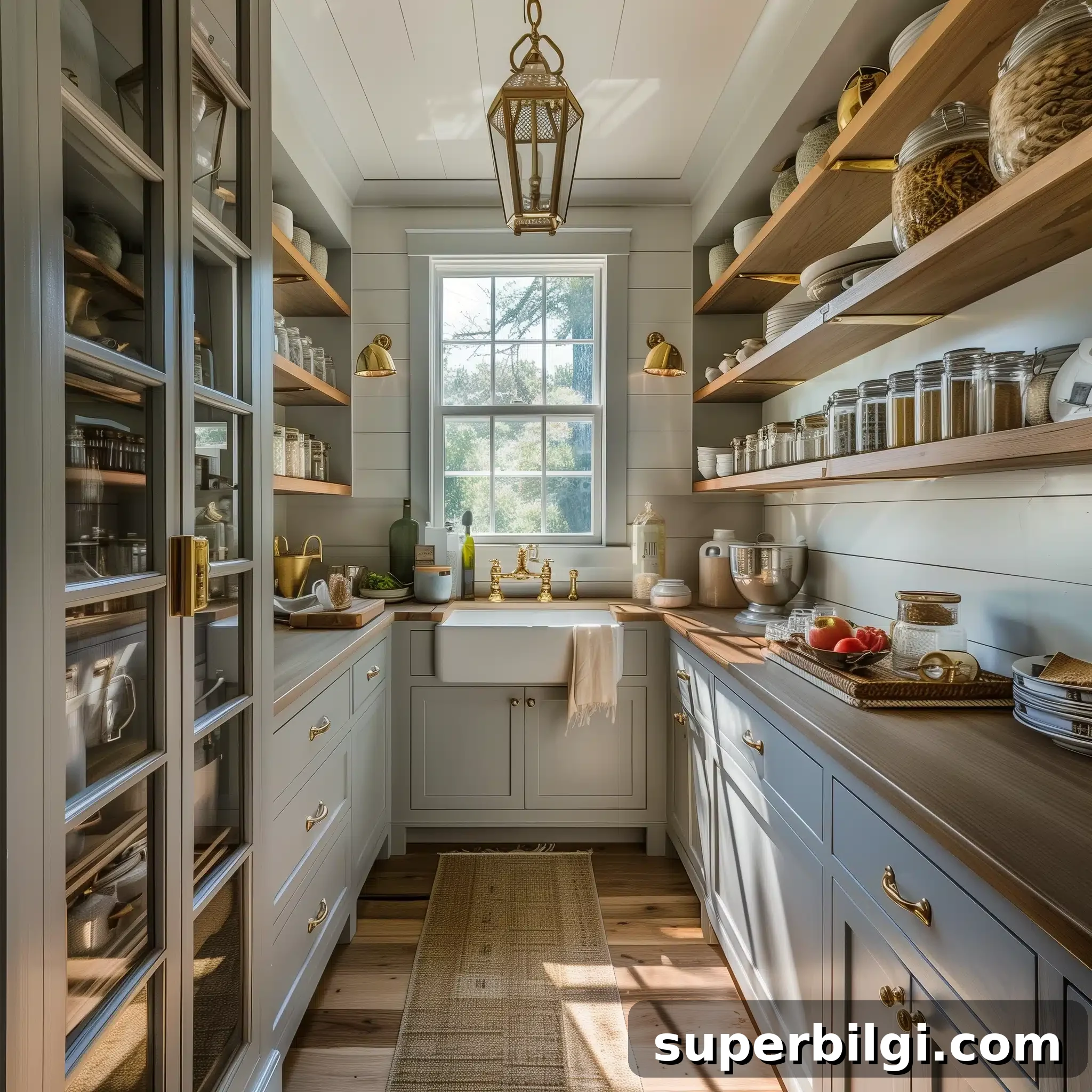 10+ Butler's Pantry Ideas for Stylish, Functional Spaces 15 Cabinet color, natural light, natural woods and shiplap bring cozy coastal warmth.