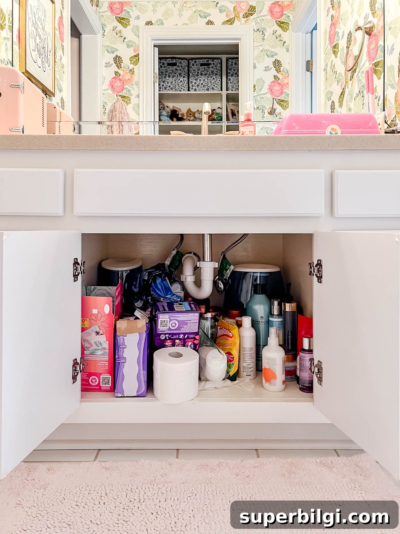 Under-Sink Storage Ideas for Bathroom Organization 6 under bathroom sink storage before