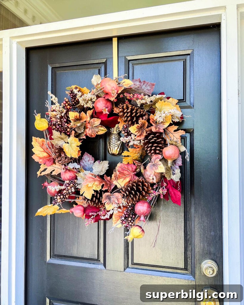 outdoor fall wreath for front door