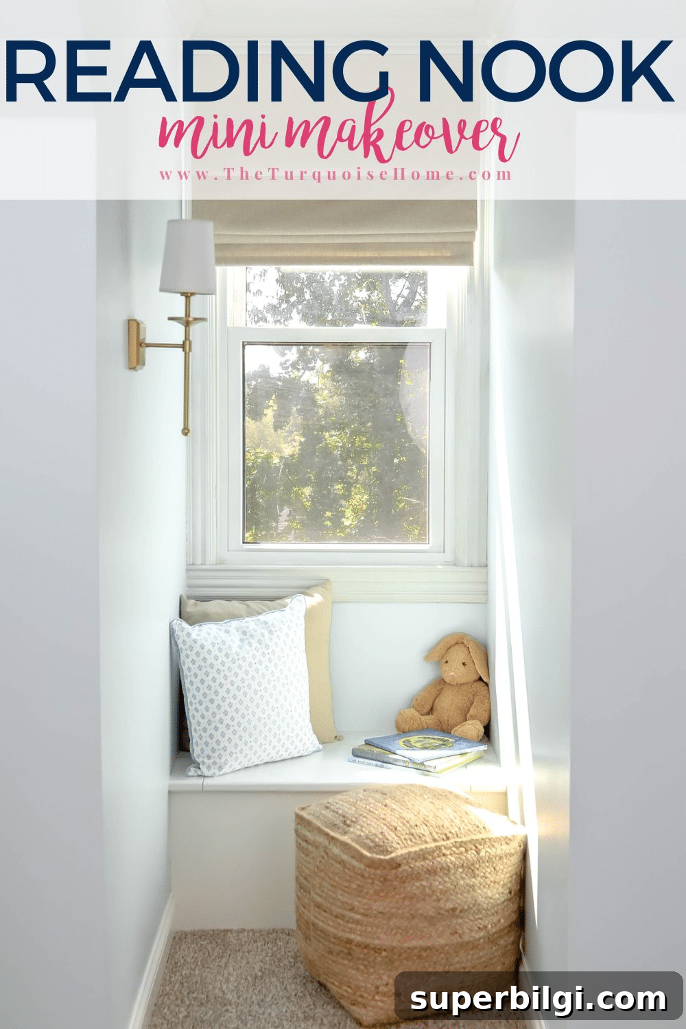 Transform Your Coastal Book Nook: Cozy Seaside Reading Corner 2 reading nook mini makeover.