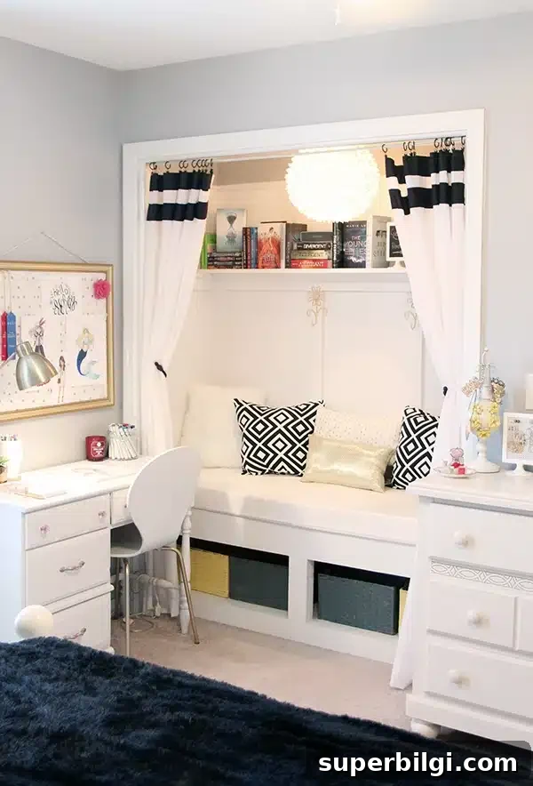 10 Cozy Reading Nook Ideas to Inspire Your Home 9 closet conversion into a reading cubby