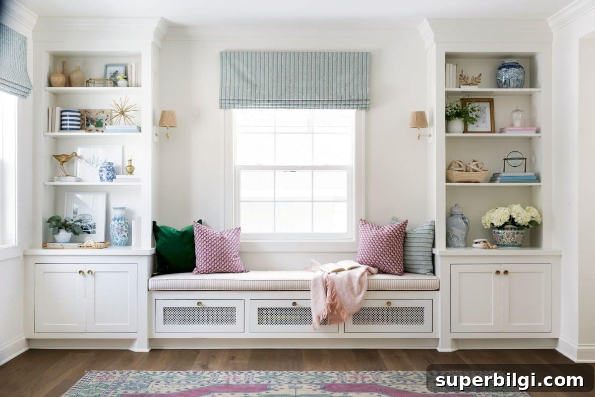 10 Cozy Reading Nook Ideas to Inspire Your Home 7 Built-In Bench and Shelves