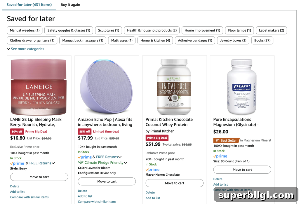2 Insider Tips to Score Prime Day Deals 3 Amazon Save for Later Section