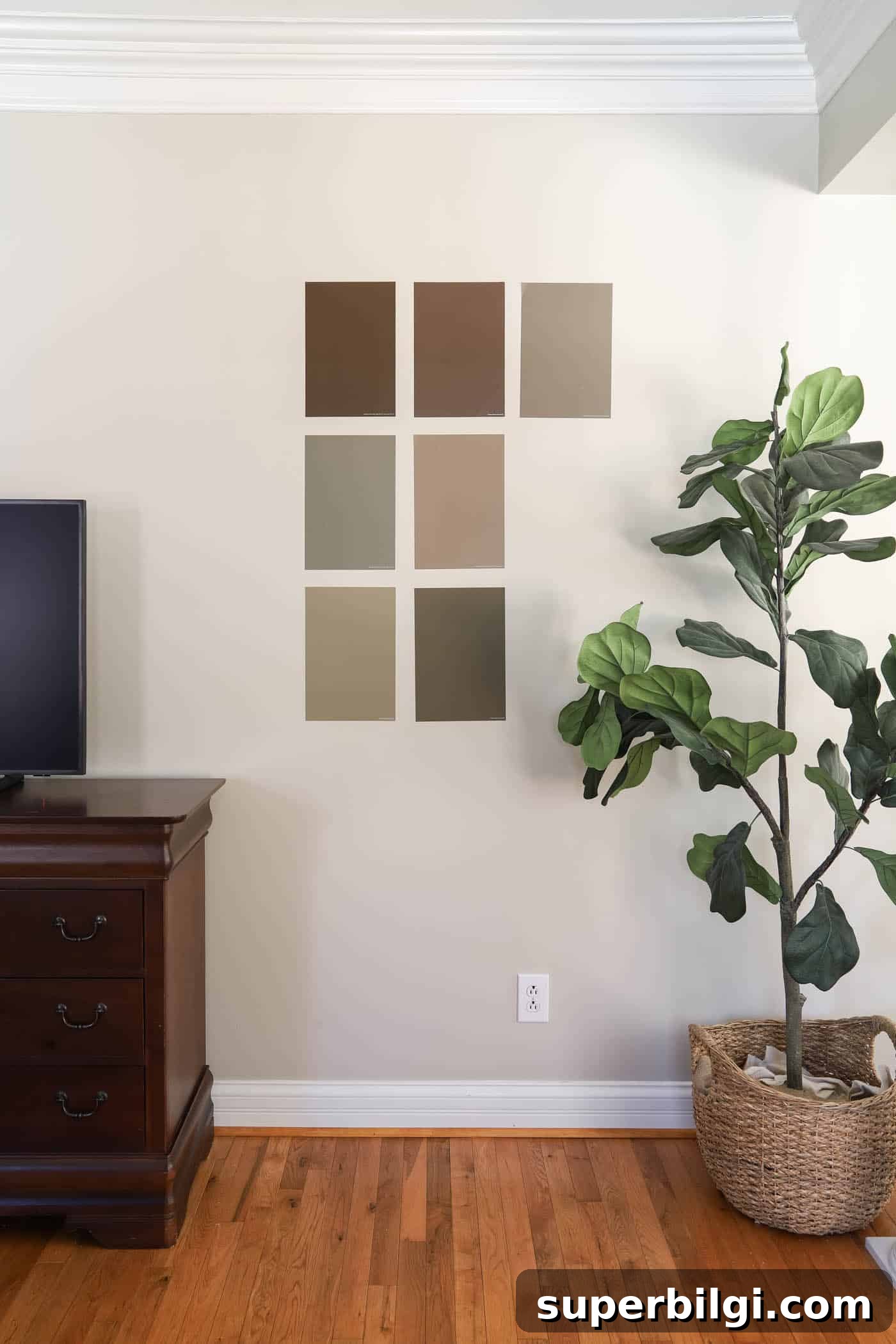 Samplize Peel and Stick Paint Samples: Do They Really Work? 11 paint samples on the wall