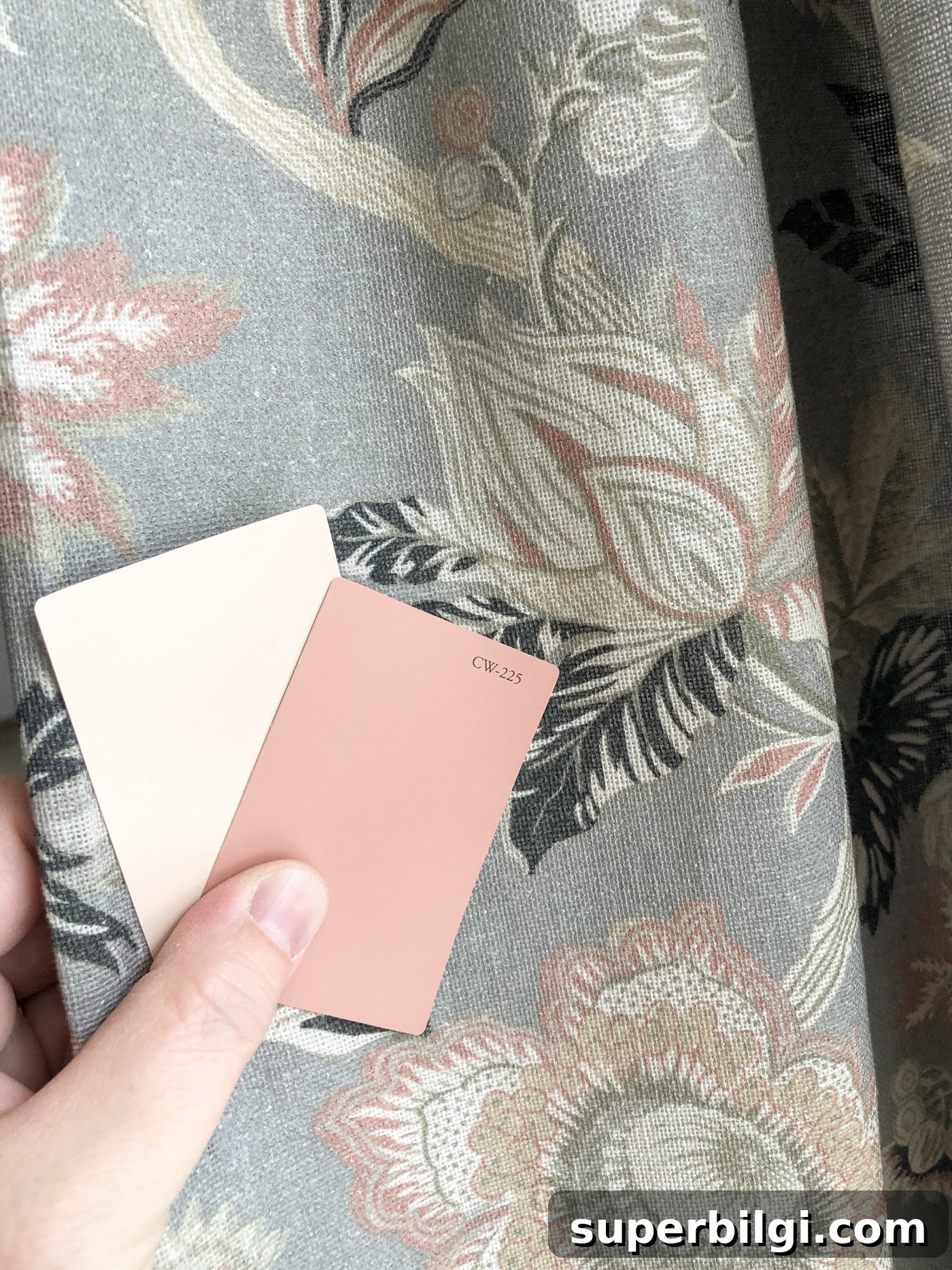 Pink Paint with Floral Curtains