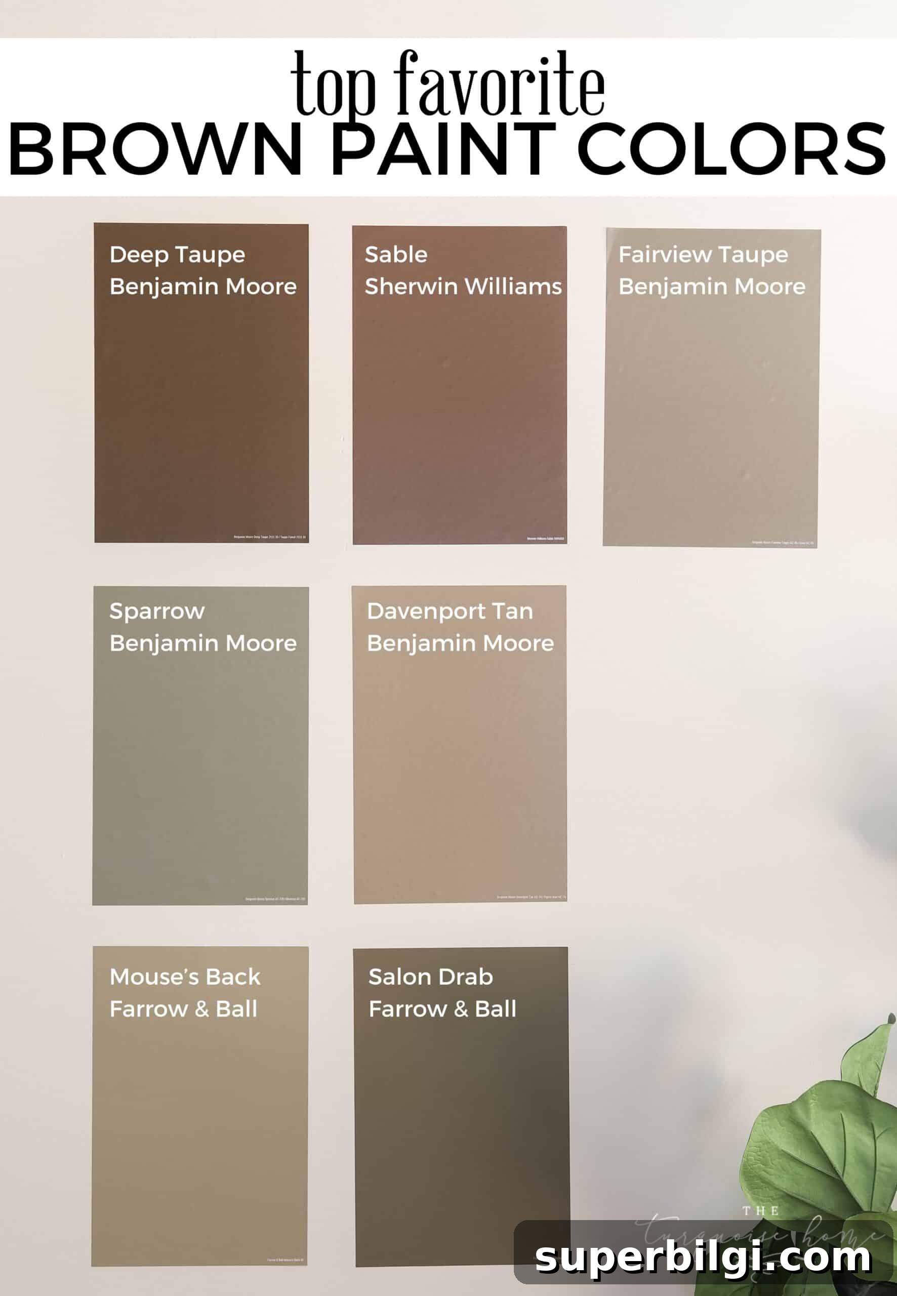 Brown Paint Colors to Transform Your Home 6 top favorite brown paint colors